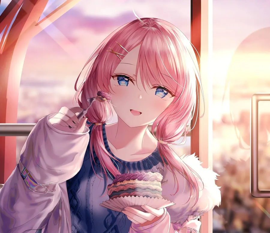 Aesthetic cute PFP pic with subtle grain and warm light