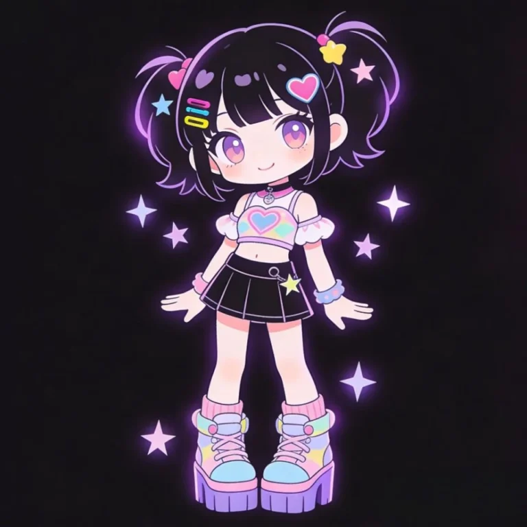Visually pleasing cute PFP picture with balanced pastel palette