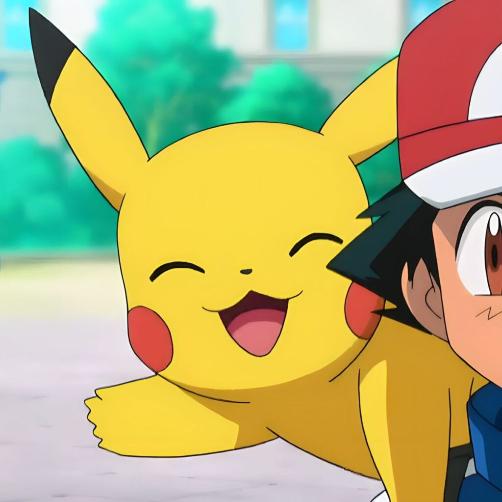 Cute Pikachu PFP with big bright eyes and happy expression