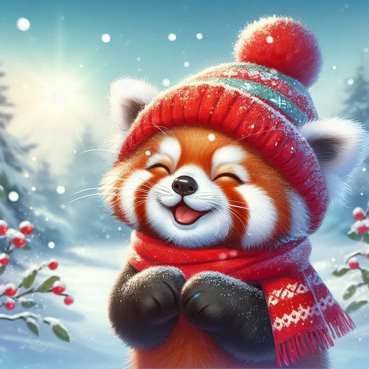 Cute red panda PFP with soft expression and warm fluffy texture