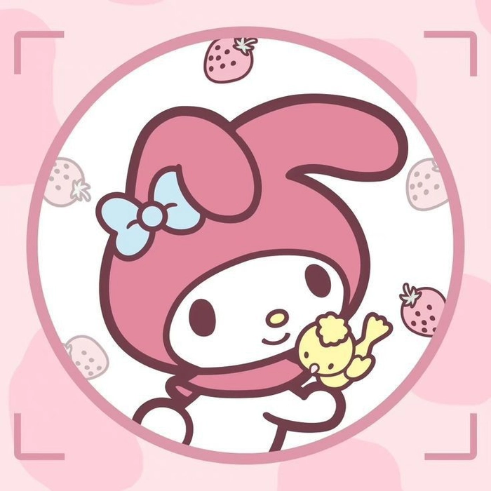 Sanrio anime crossover PFP with glowing accents and dramatic lighting