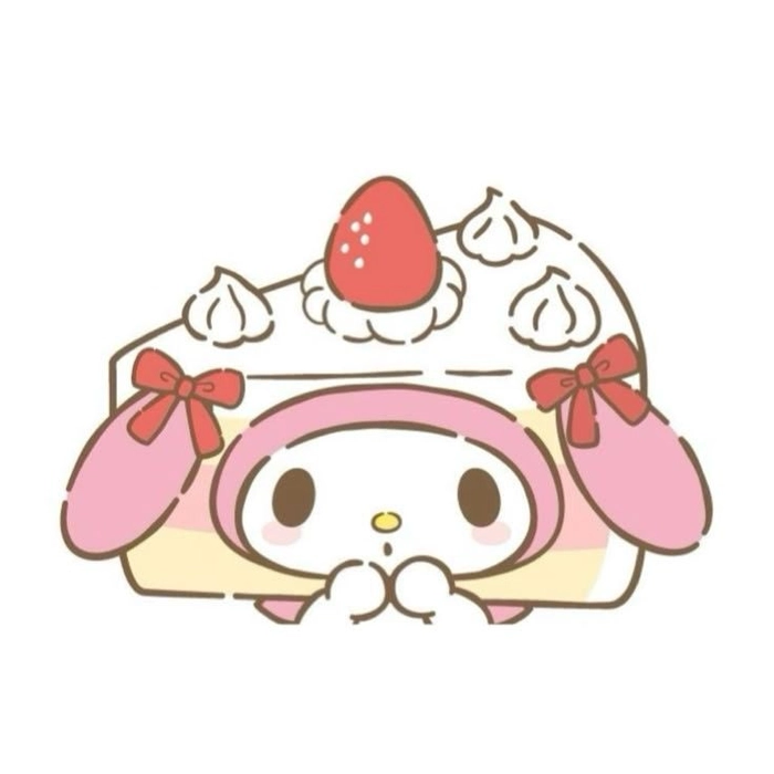 Cute Sanrio PFP girl with soft pink tones and sparkle overlays