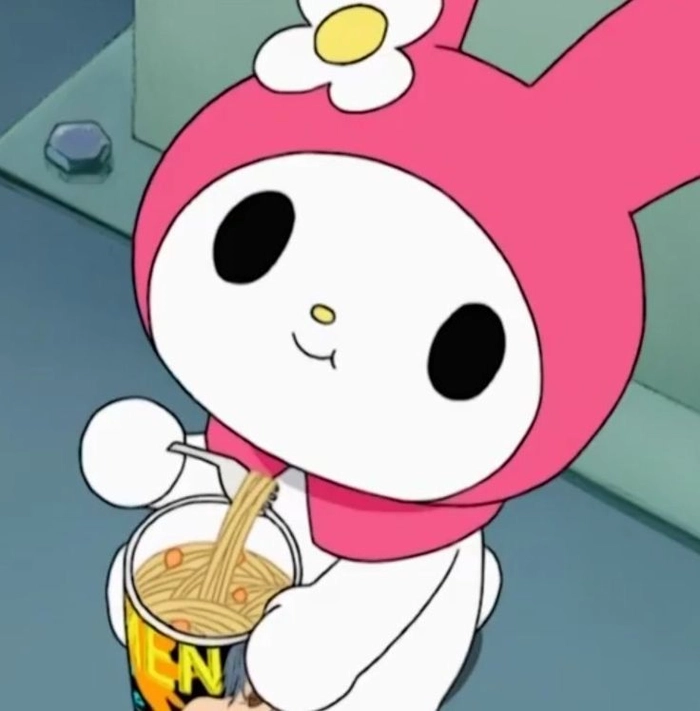 Cute Sanrio girl PFP with bow accents and dreamy pastel background