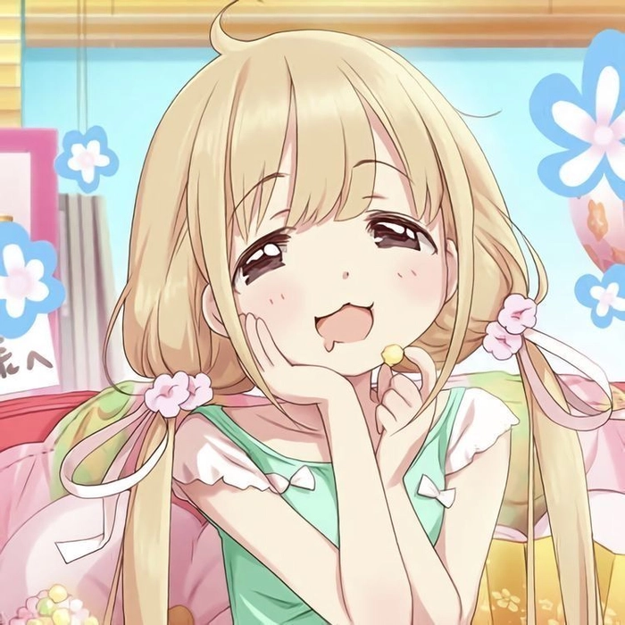 soft anime cutecore pfp with diffused highlights and shy smile
