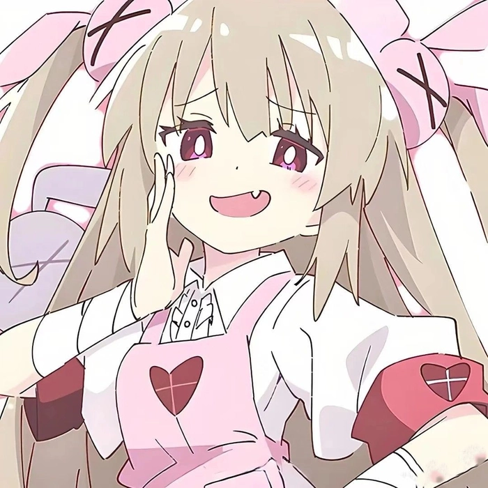 cutecore pfp blood with red accent hearts on pastel background