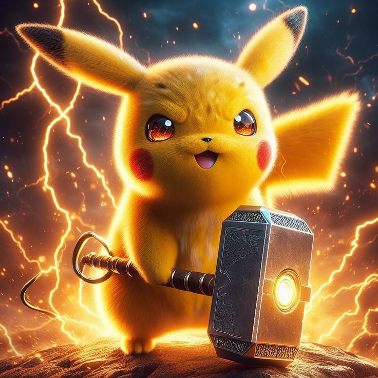 Detective Pikachu PFP with cinematic neutral tones and mystery aesthetic