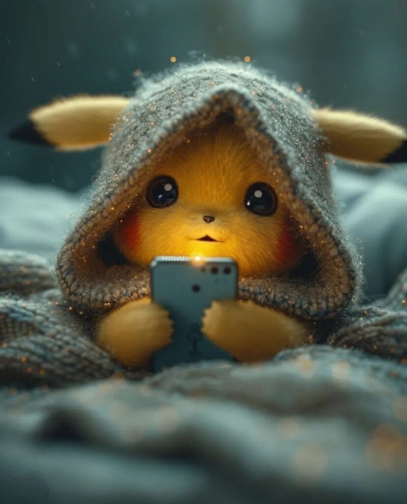 Detective Pikachu profile picture with film noir lighting and character depth