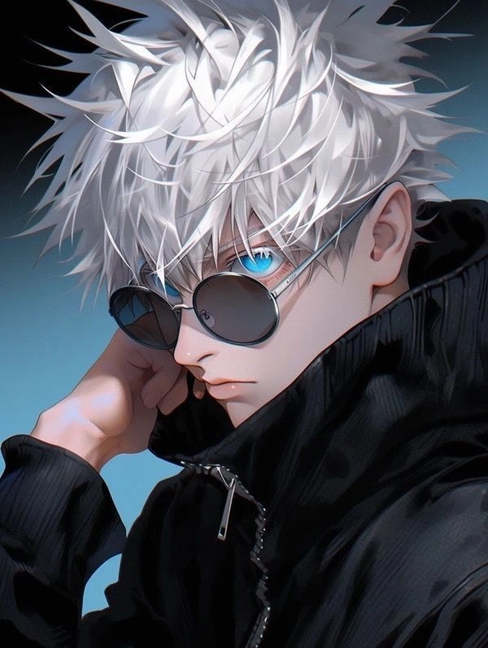 Bold Gojo Discord profile picture with glowing eyes