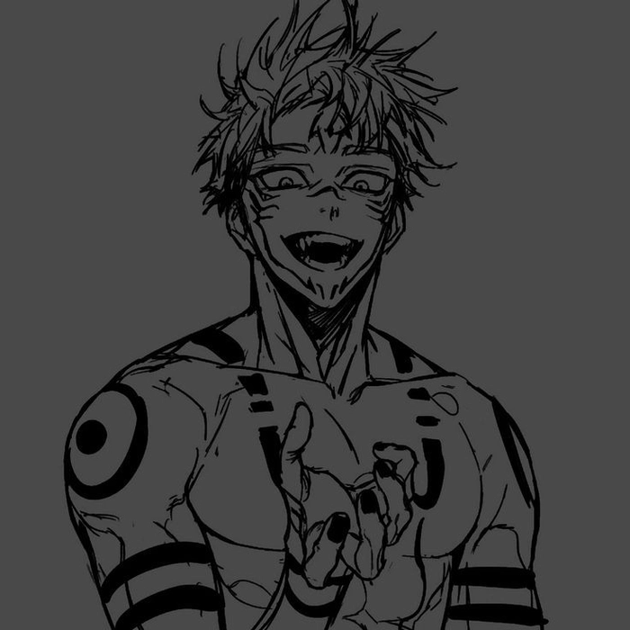 Discord Sukuna PFP optimized for circular small size with high contrast
