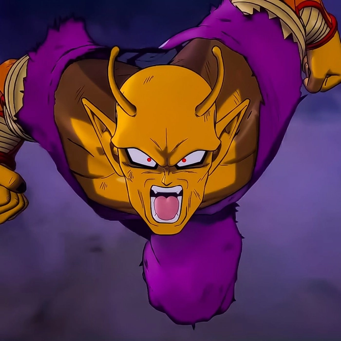 Piccolo from original Dragon Ball series with retro animation style and muted tones