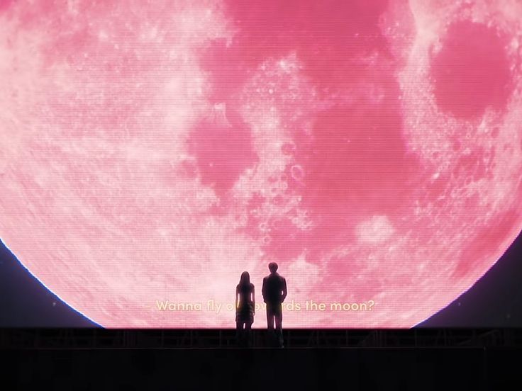 Enhypen pink moon PFP romantic glow
