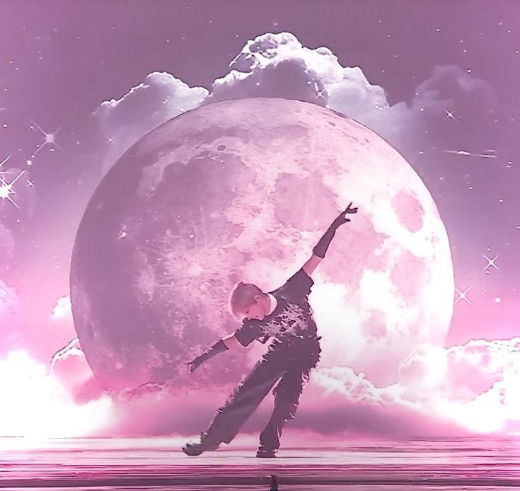 Enhypen pink moon PFP K-pop aesthetic