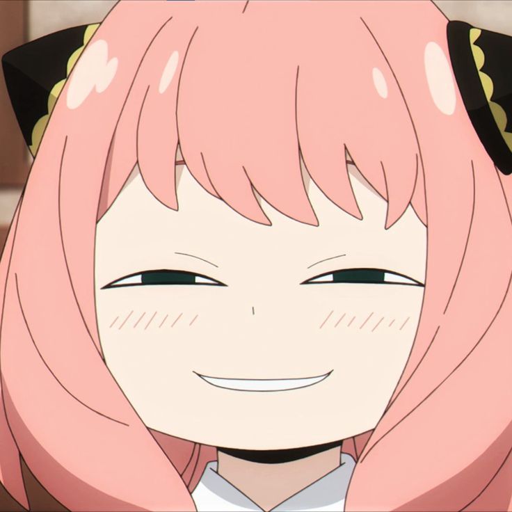 Humorous anime girl avatar with comedic expression