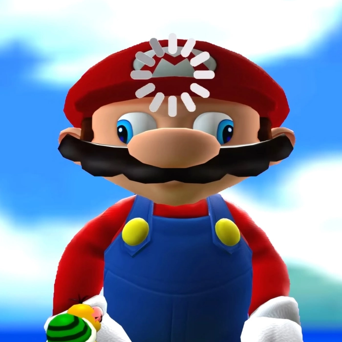 Comedic Mario avatar for social media