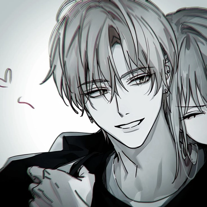 Gay couple anime PFP with emotional connection authentic expression and soft lighting