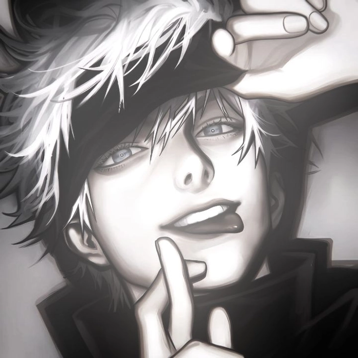 Cool Gojo PFP with dynamic angle and confident expression