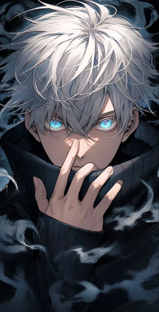 Cool Satoru Gojo avatar with color grading and bold framing