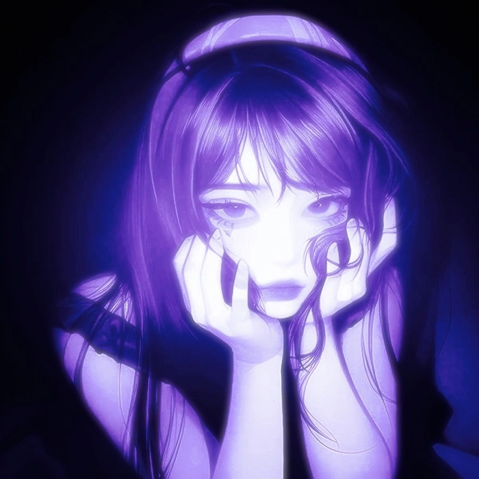 green and purple pfp aesthetic neon dual tone