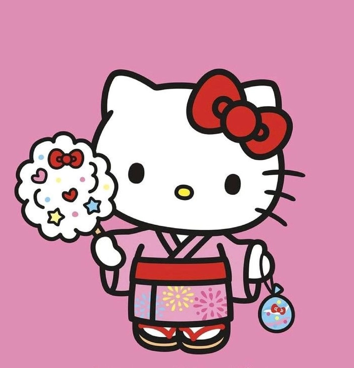 Hello Kitty aesthetic profile picture dreamy glow effect