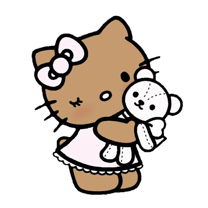 Hello Kitty Y2K profile picture with pink sparkles
