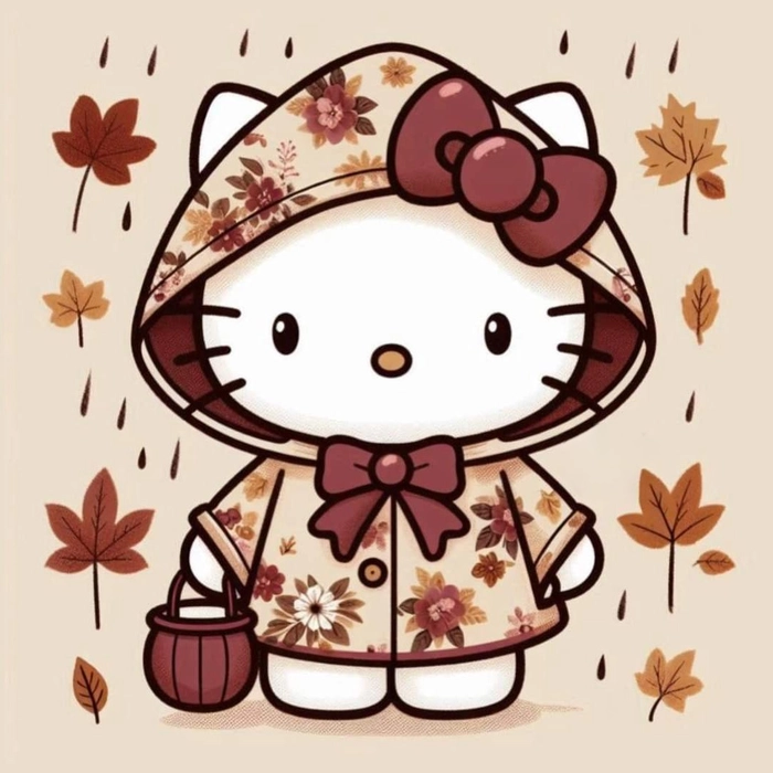 Hello Kitty Y2K Pinterest aesthetic with glitter and chrome