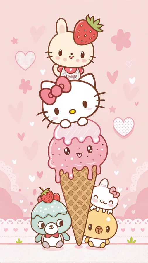 Hello Kitty wallpaper profile picture candy landscape