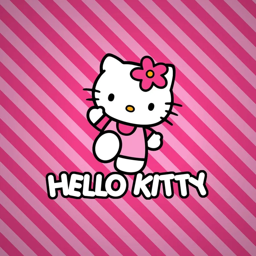 Hello Kitty wallpaper style detailed background illustration