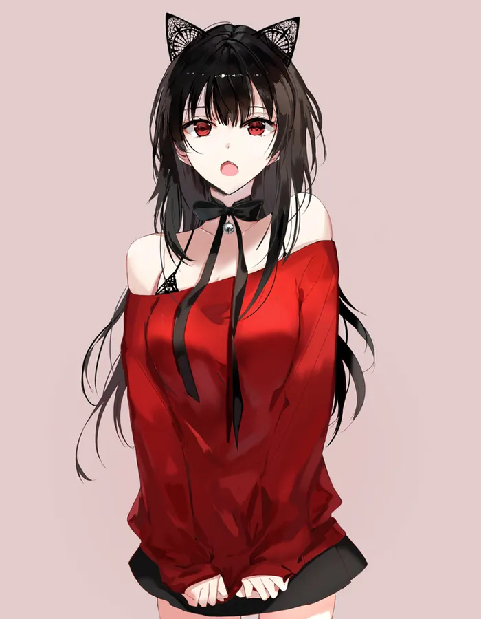 Bold anime girl PFP with intense lighting and confident expression