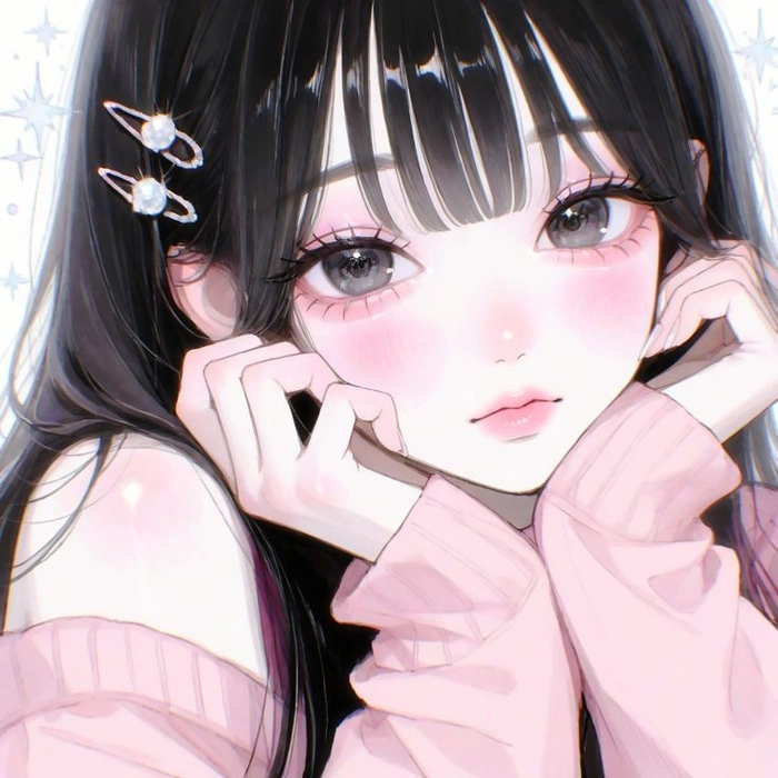 Intense aesthetic anime girl PFP with vivid tones