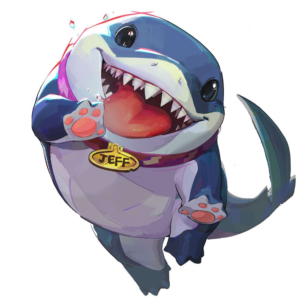 Jeff the Land Shark pfp from Marvel comics with cute cartoon-style art