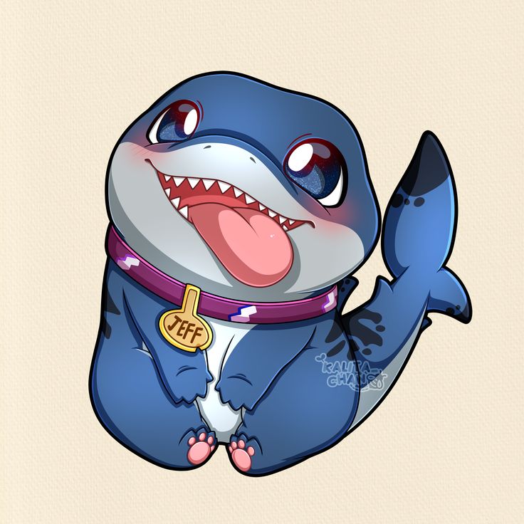 Marvel Jeff the Land Shark pfp with lighthearted pose and bright fan art style