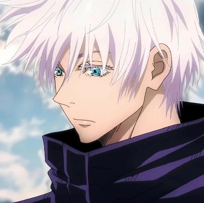 Jujutsu Kaisen aesthetic PFP with muted color grading, film grain, and soft cinematic filter