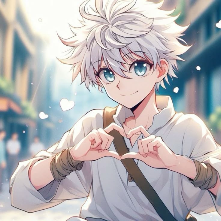 Killua aesthetic profile pic with careful color grading and balanced composition