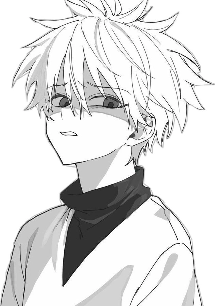Cool Killua PFP with blue tones, confident expression, and clean composition