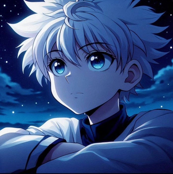 Trendy Killua Pinterest PFP with color grading and blur effects