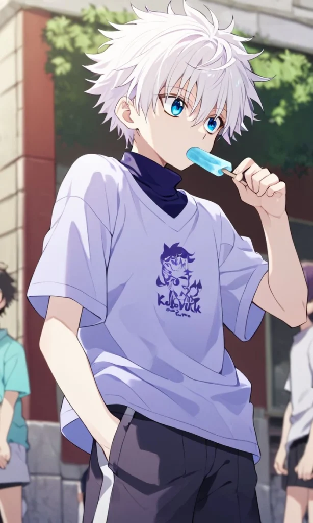 Creative Killua PFP with dynamic cropping and artistic composition