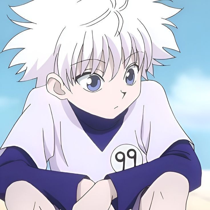 Killua profile picture cute with close up framing and warm soft lighting