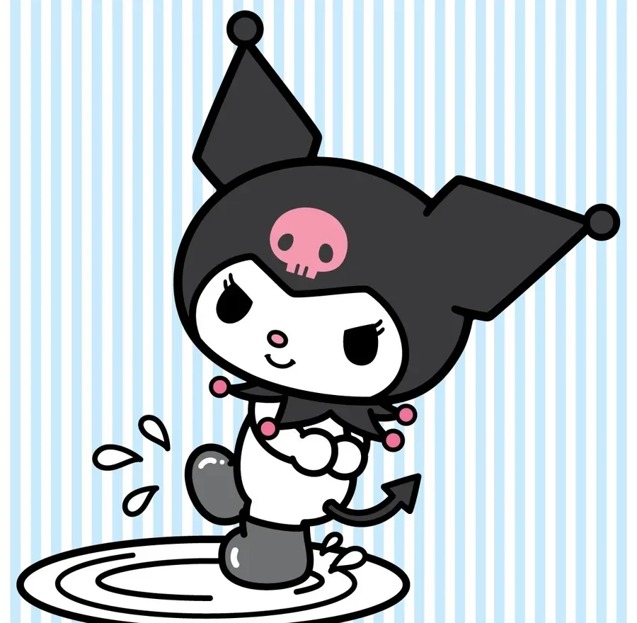 Kuromi and Hello Kitty PFP pastel goth aesthetic