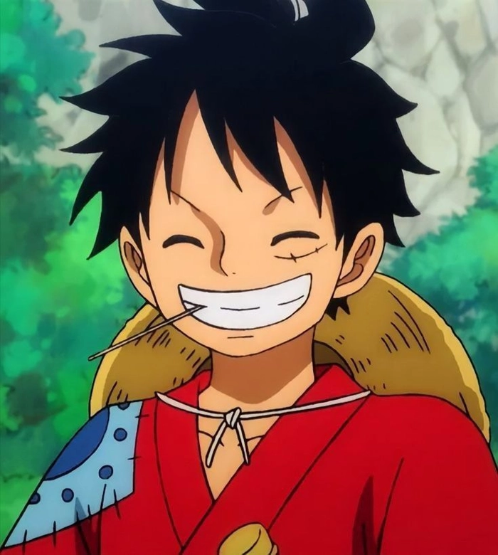 Luffy PFP manga colored sharp linework with color