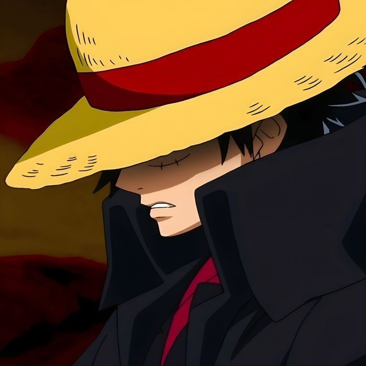 serious Luffy profile picture sharp focused eyes