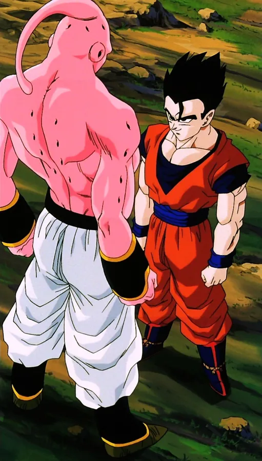 Majin Vegeta and Goku matching PFP set with split panel rivalry composition