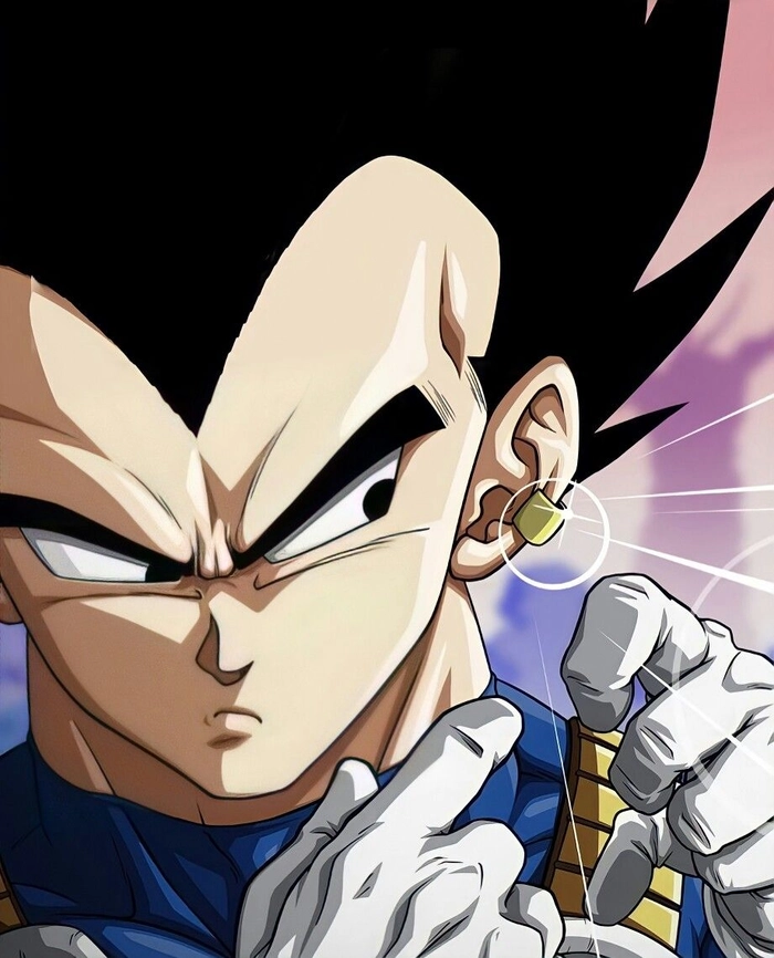 Fan art Majin Vegeta drawing with stylized anatomy and unique shading technique