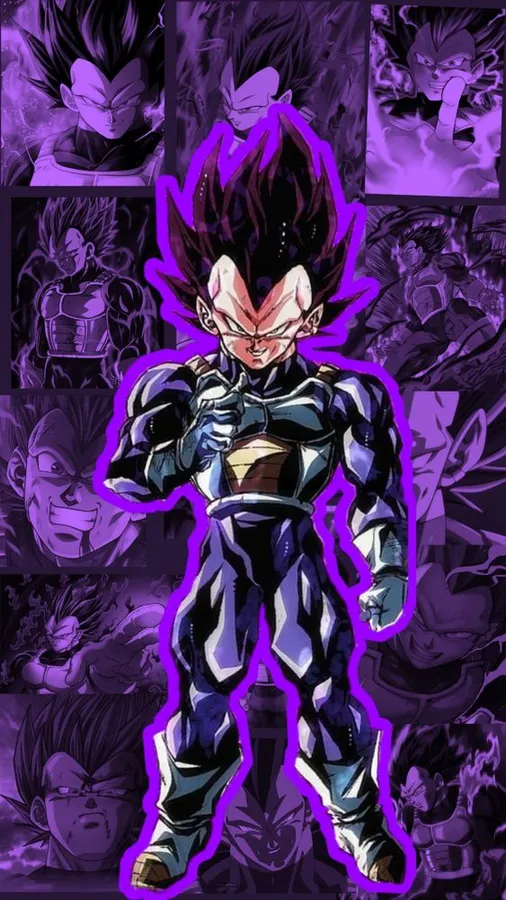 Complete Majin Vegeta full body illustration showing armor and powered stance