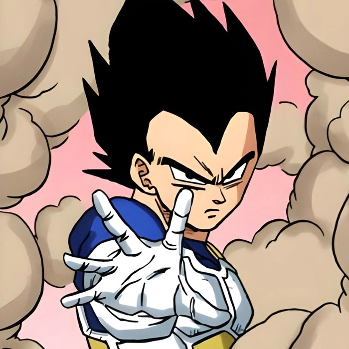 Vegeta quote edit with cinematic typography and high contrast background