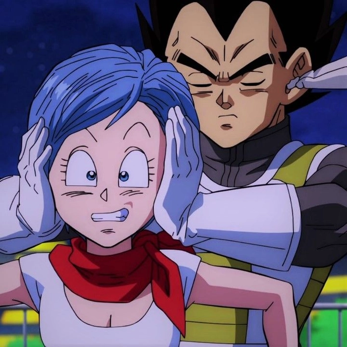 Vegeta smiling anime frame with quiet confidence and character personality