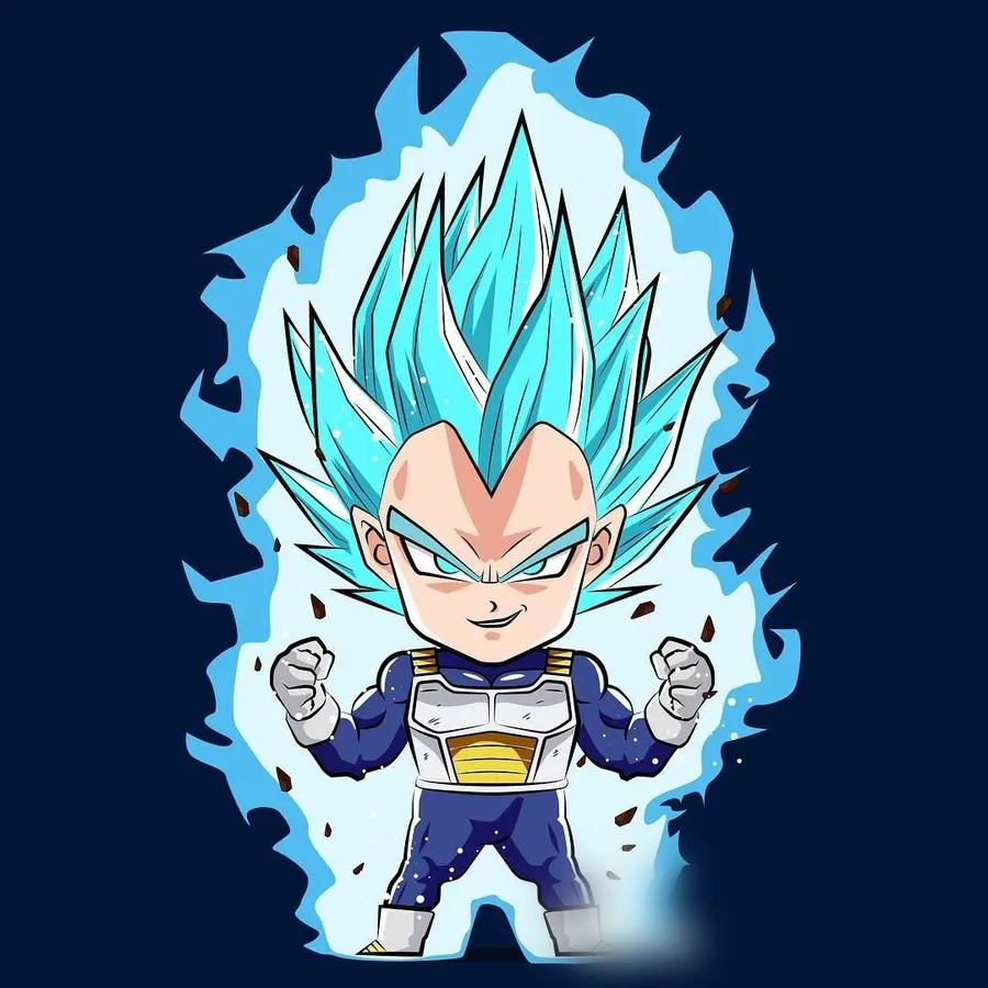Majin Vegeta smile PFP with confident grin and glowing eyes for personality-driven avatar