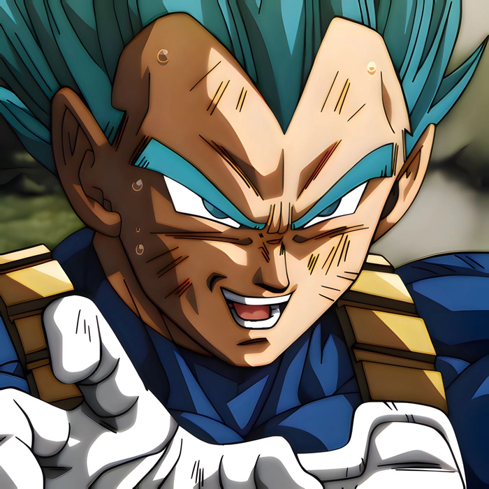 4K Majin Vegeta wallpaper PFP showing ultra-detailed aura and facial shadow work