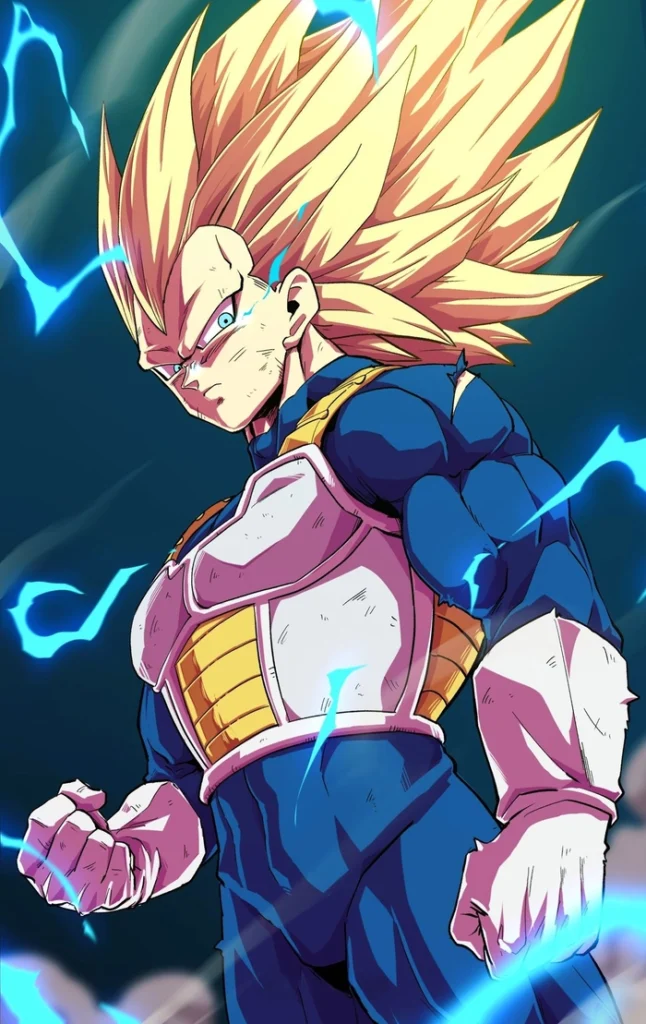 Ultra high definition Majin Vegeta avatar with crisp 4K resolution and glowing energy