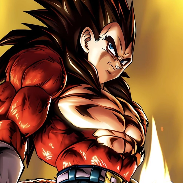 4K Dragon Ball wallpaper cropped into Majin Vegeta PFP with fine aura texture detail