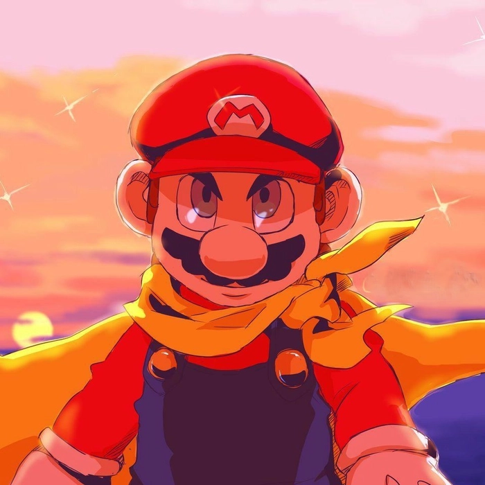 Mario GIF profile picture pixel animation